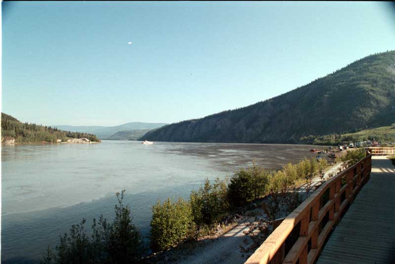 The ferry crossing the Yukon