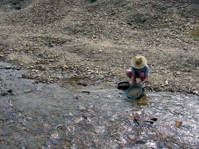 Panning for gold near Chatanika