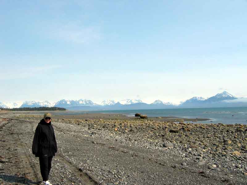 A walk on the beach below our campground