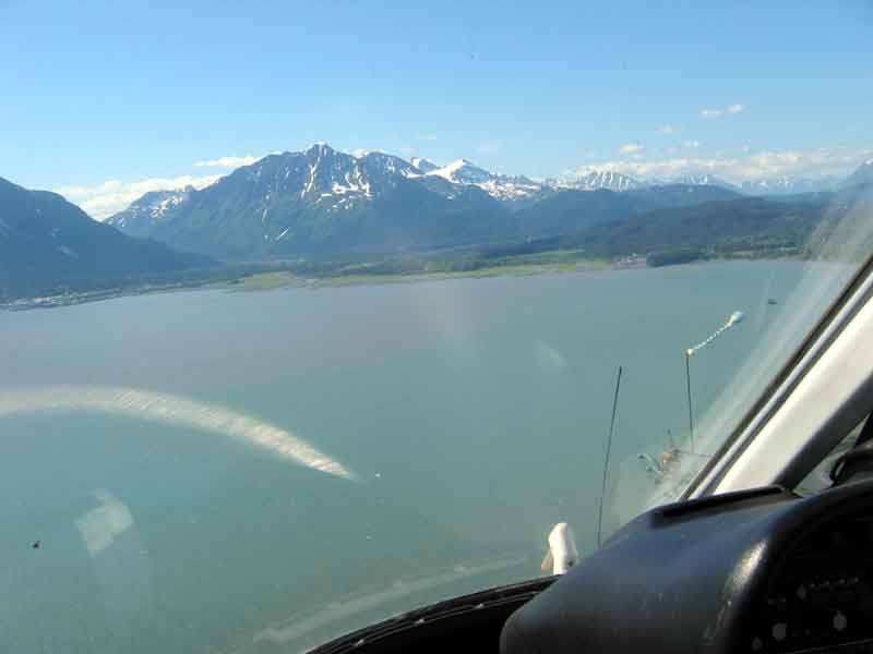 Approaching Seward and the airport