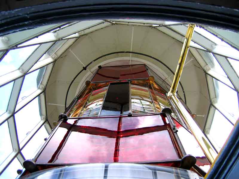 Outside view of the fresnel lens