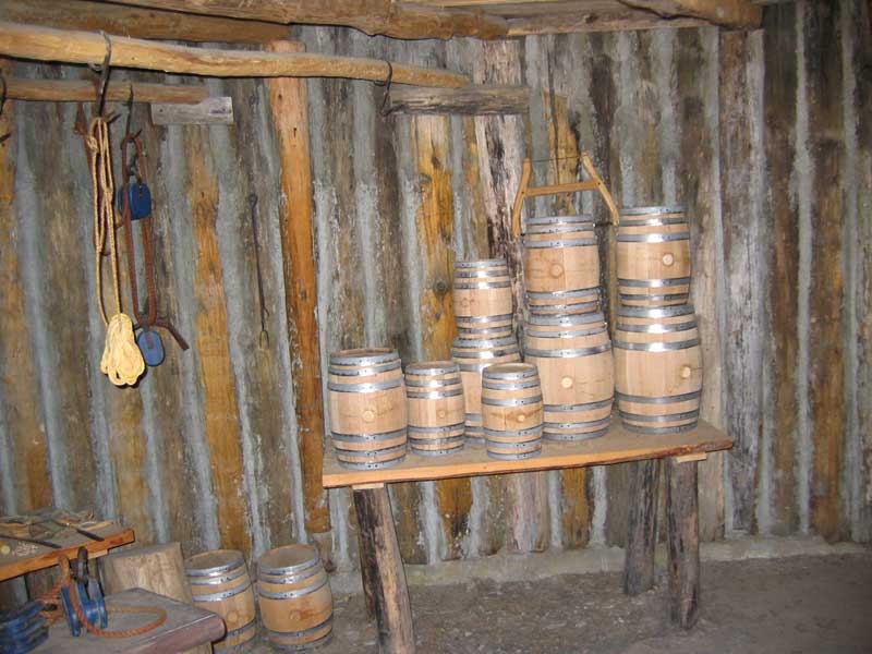 Storage room at the rear of the fort