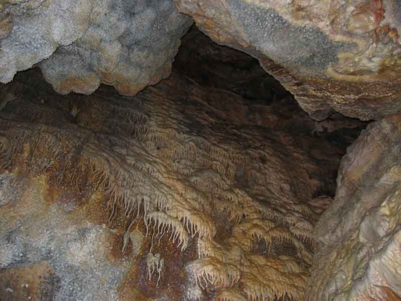 Flow stone in Jewel Cave