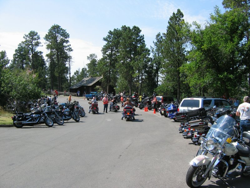 Part of the bike parking at the Devils Tower