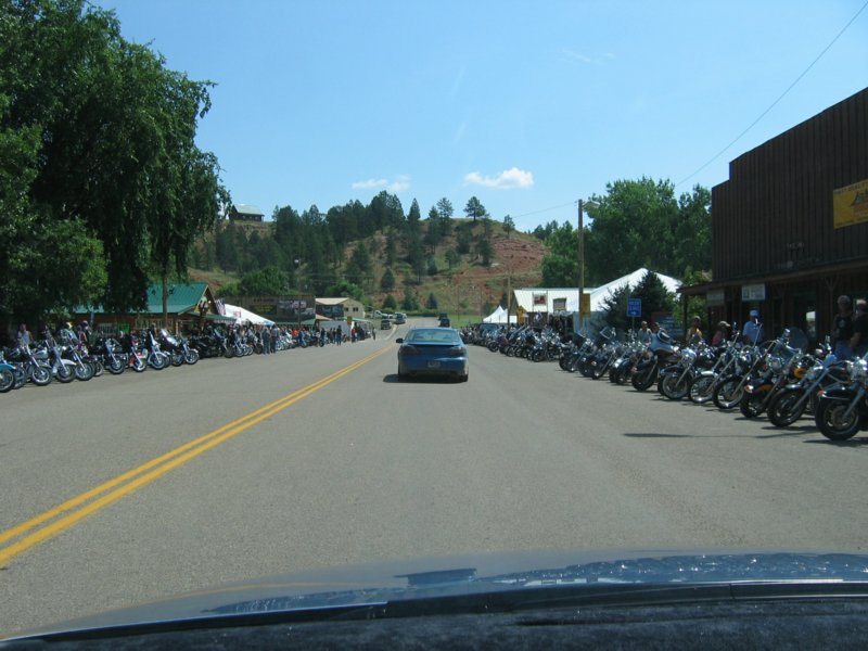 Going through a small town on Hwy 34