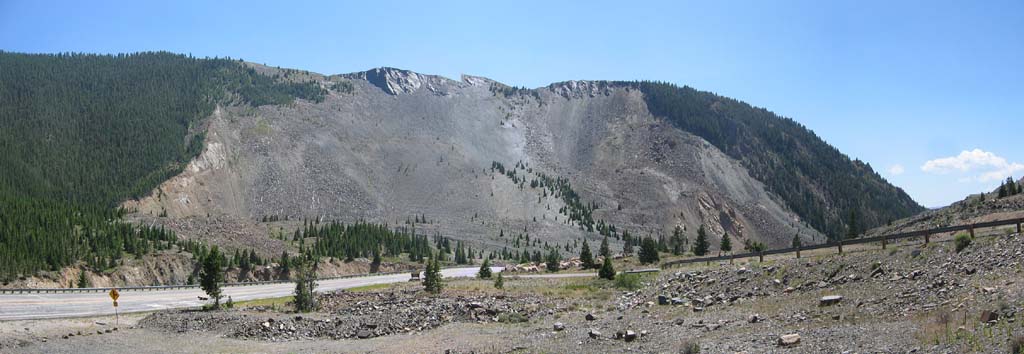Land slide area that came down to form a dam for the Madison River.