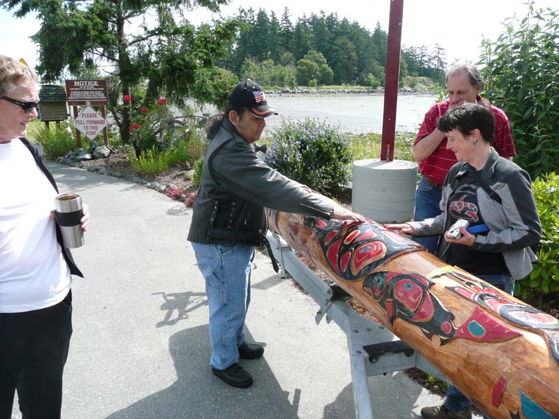 Totem pole and its carver
