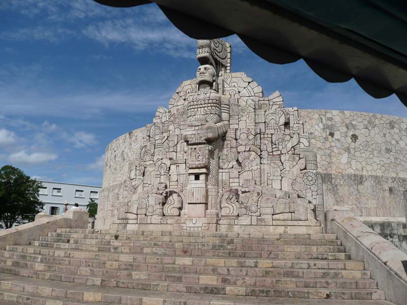 Mayan monument - front