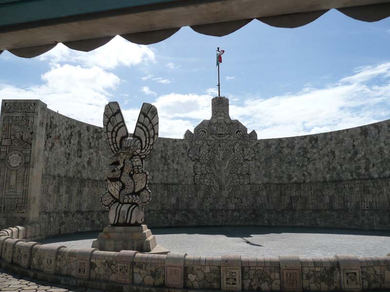 Mayan monument - back