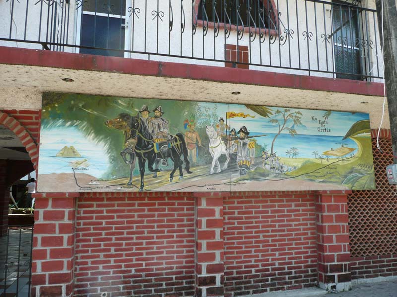 Mural of Cortez's travels